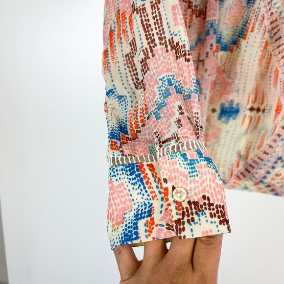 Anthropologie Dolan XS Melilla Peasant Blouse Top Popover Cream Pink - Picture 5 of 10